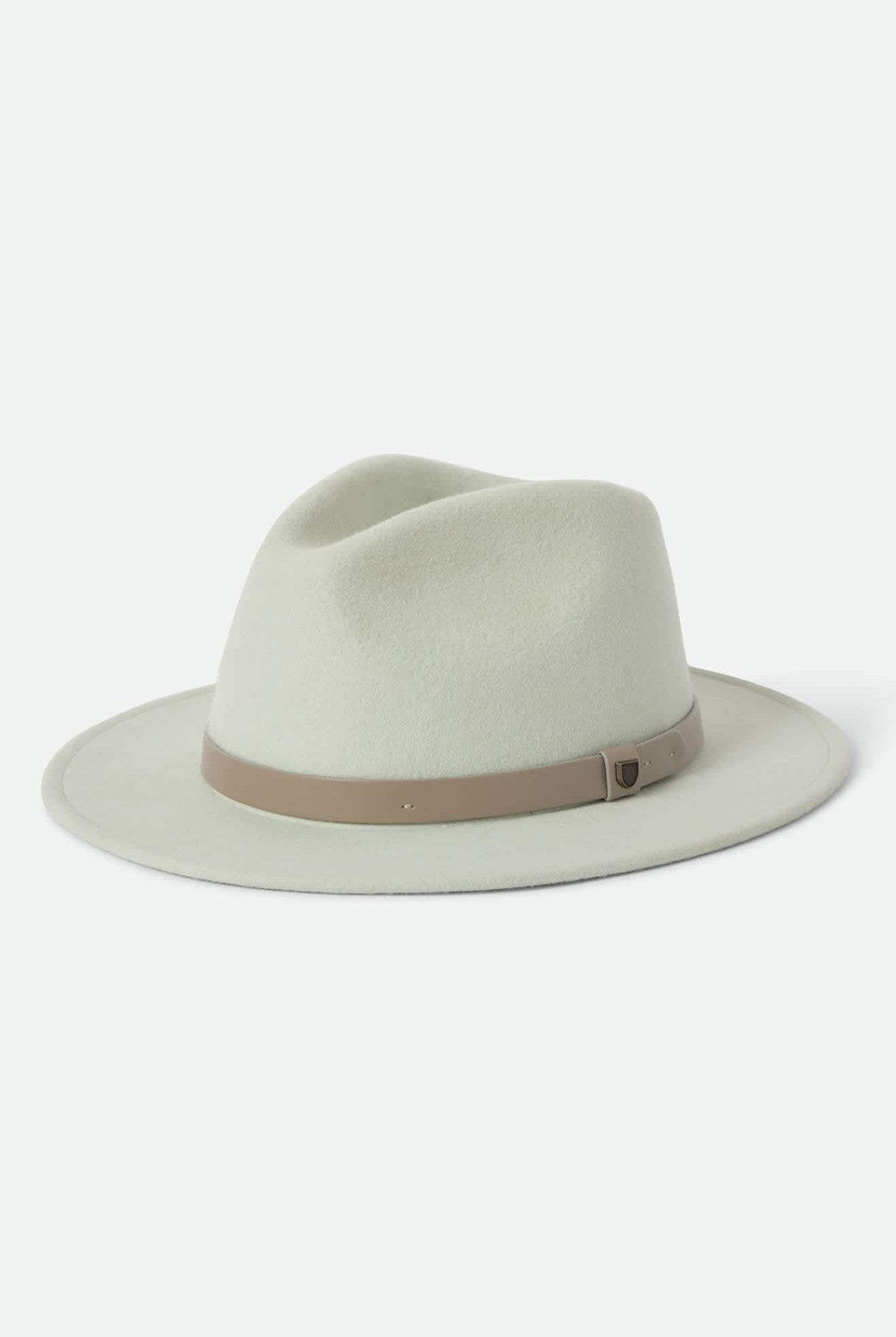 Unisex Messer Fedora in the color Sea Foam/Timeless Taupe - Front Product View