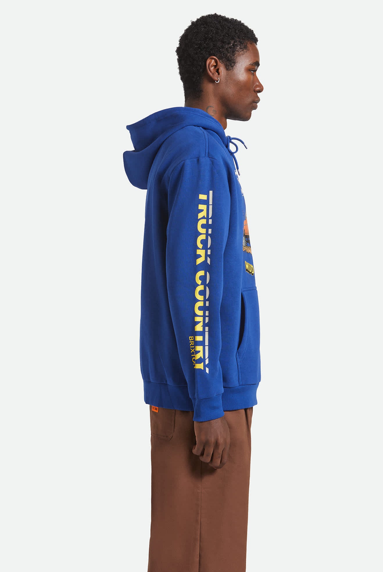 Men's Ford Mud Marathon Relaxed Fleece Hoodie in the color Ford Blue - Additional Fit image