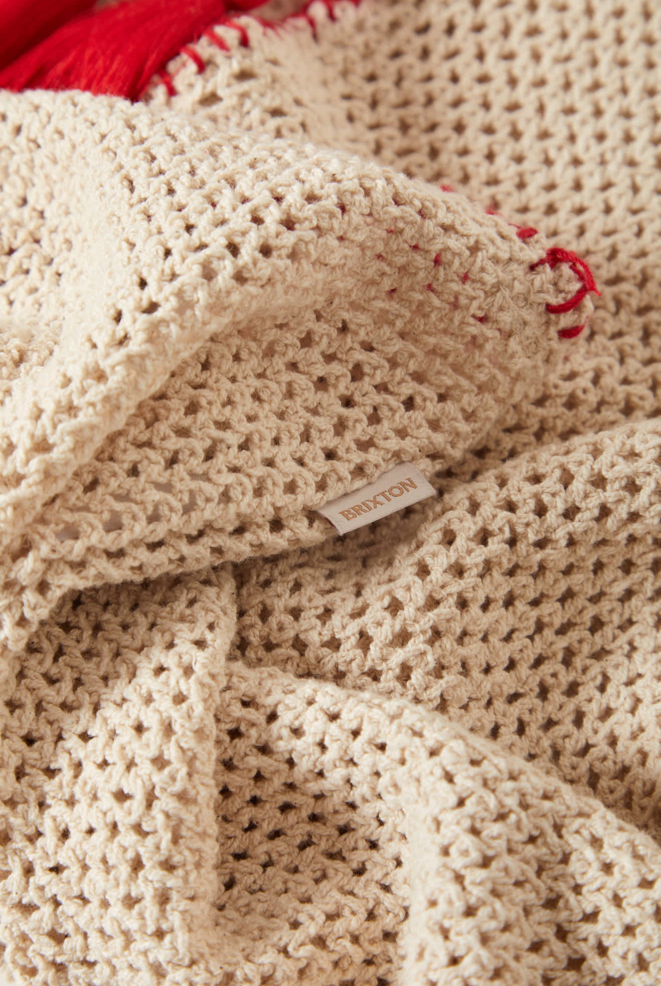 Women's The Crochet Cover Up in the color Timeless Taupe - Additional Laydown image