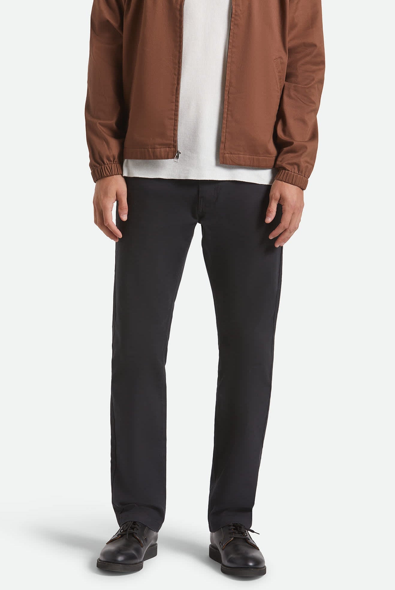 Men's Builders 5-Pocket Stretch Pant in the color Black - Men's Front View