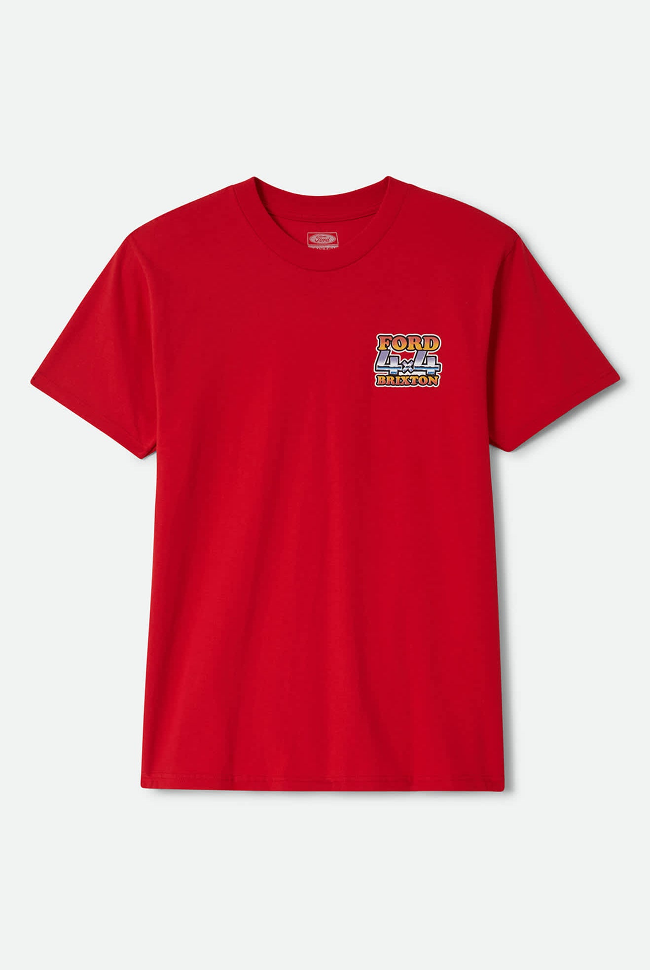 Men's Ford 4x4 Chrome T-Shirt in the color Rangoon Red - Front Product View