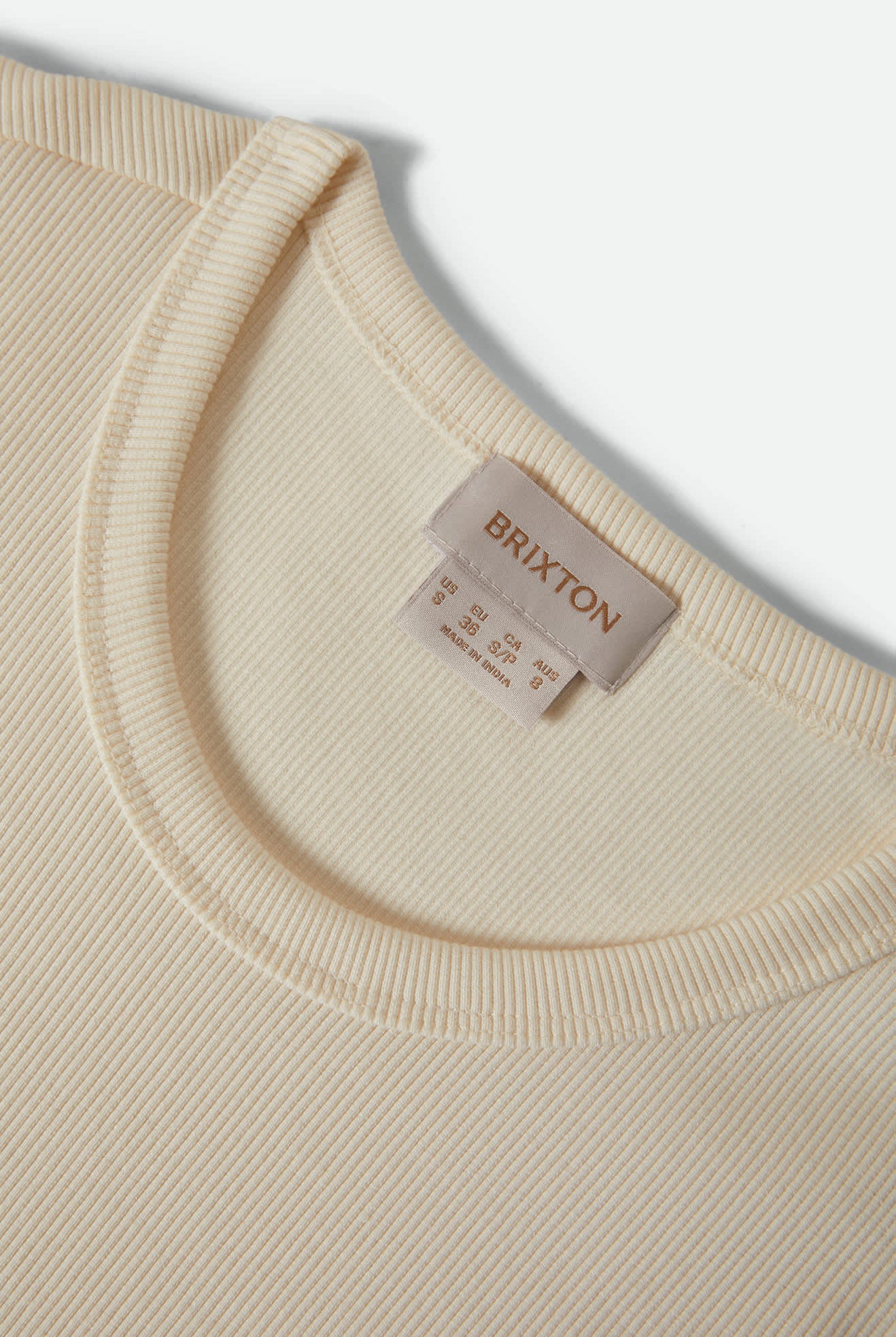 Women's Ribbed Cinch Mini Dress in the color Off White - Additional Laydown image