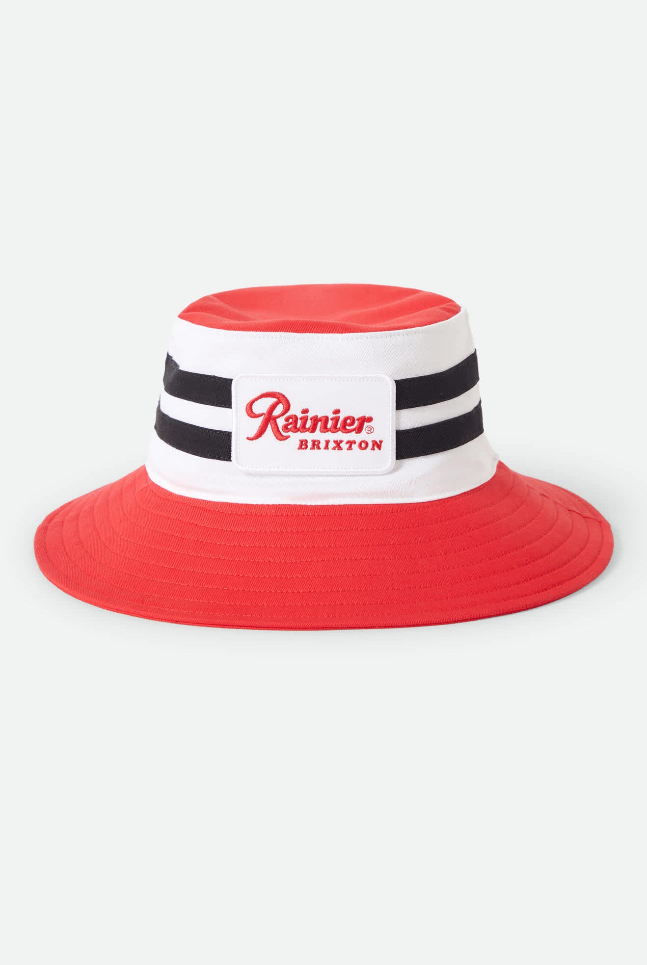 Unisex Rainier X Brixton Boonie in the color Natural/Red - Additional Laydown image