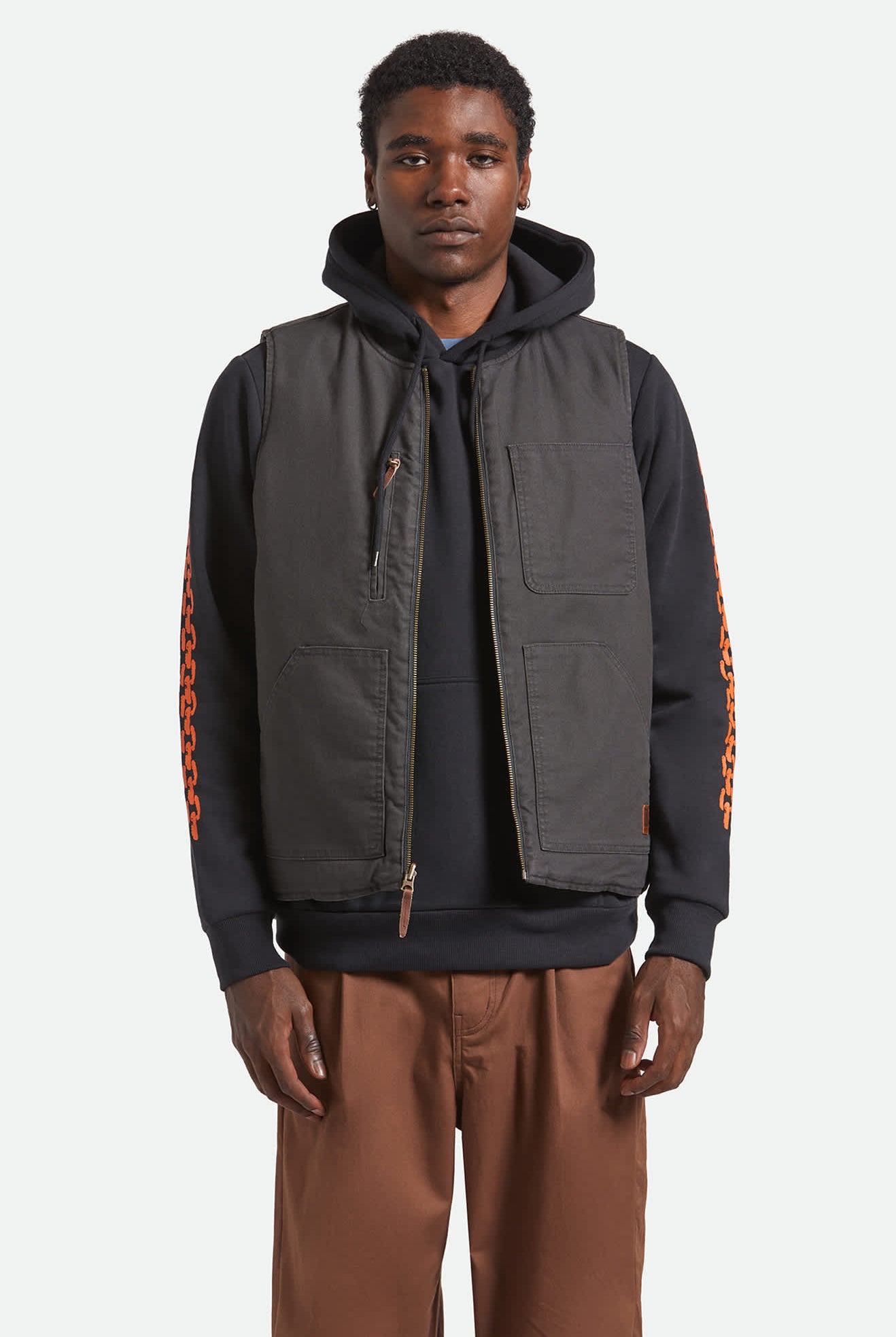 Men's Builders Abraham Reversible Vest in the color Bark Camo - Additional Fit image