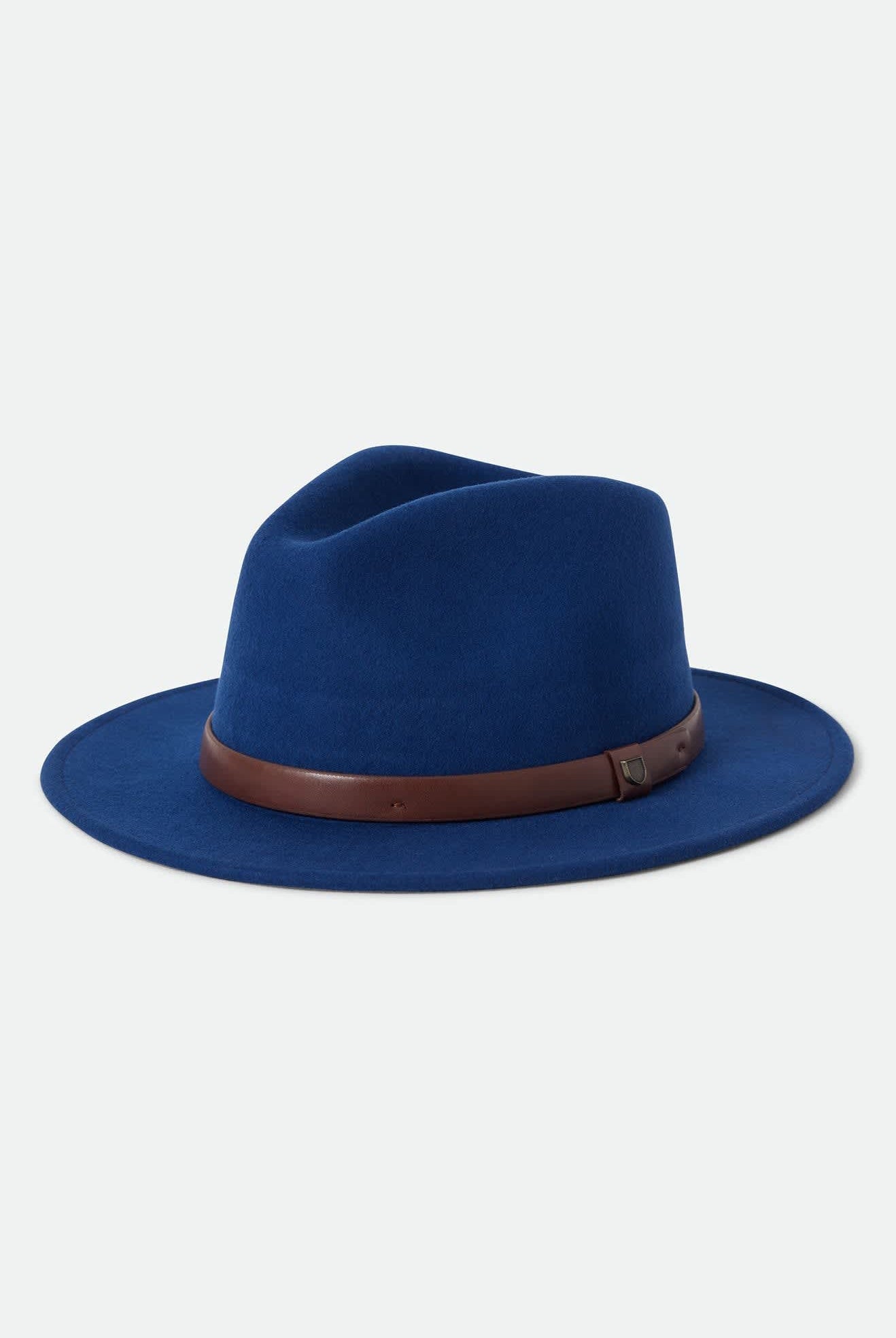 Unisex Messer Fedora in the color Midnight Blue/Pinecone - Front Product View