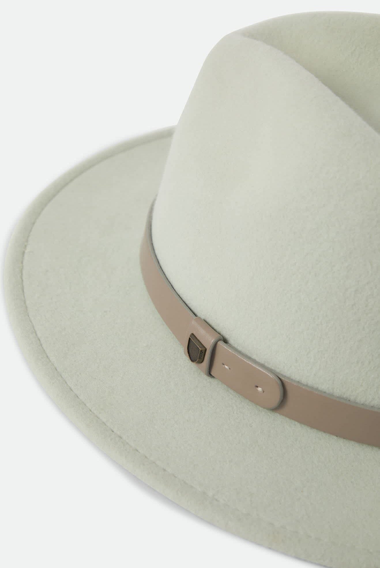 Unisex Messer Fedora in the color Sea Foam/Timeless Taupe - Additional Laydown image