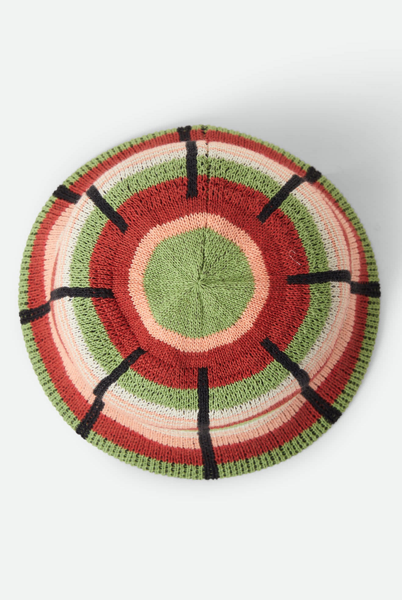 Women's Redding Knit Packable Hat in the color Peach Cobbler Multi Stripe - Additional Laydown image