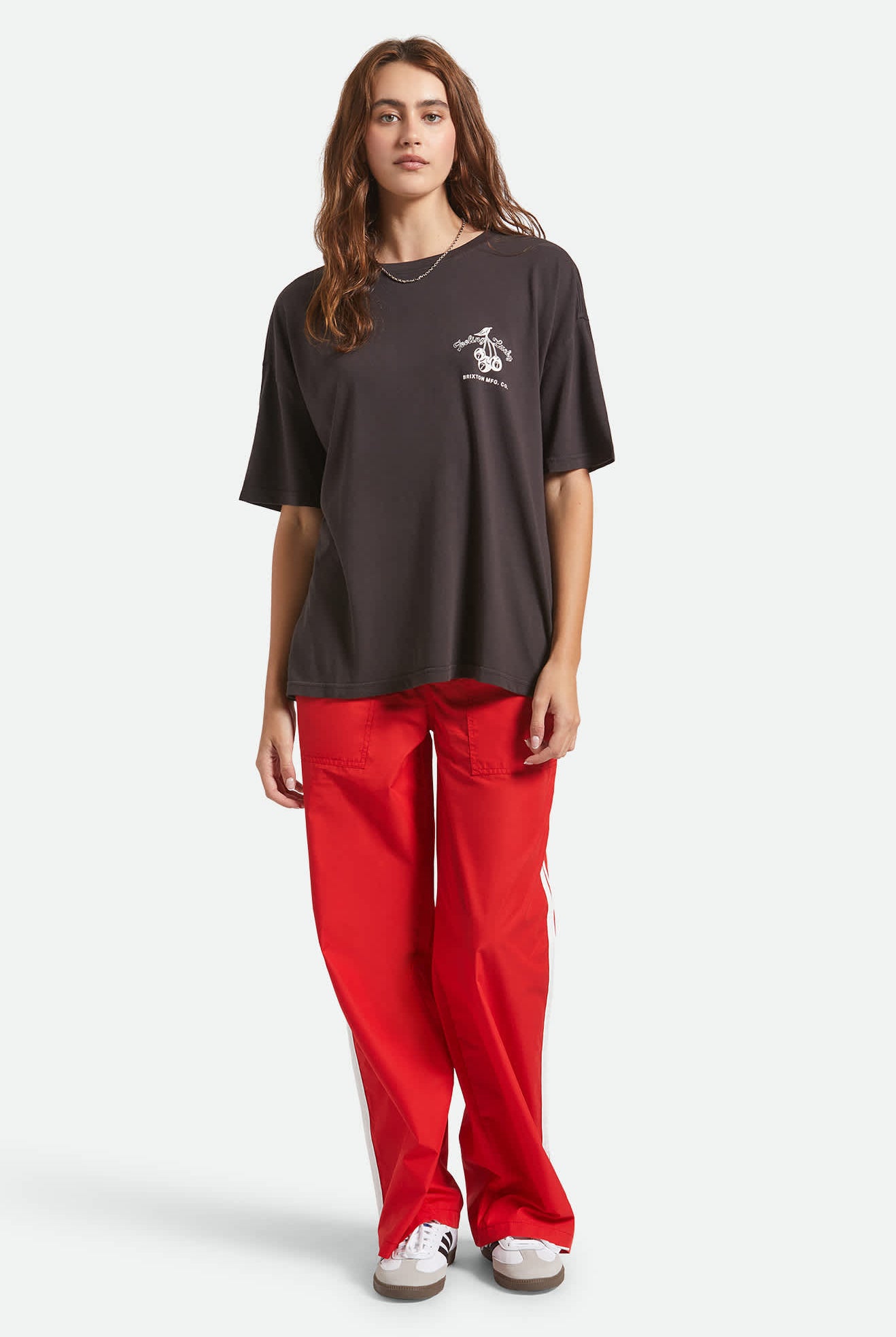 Women's Feeling Lucky Oversized Boyfriend T-Shirt in the color Black - Additional Fit image