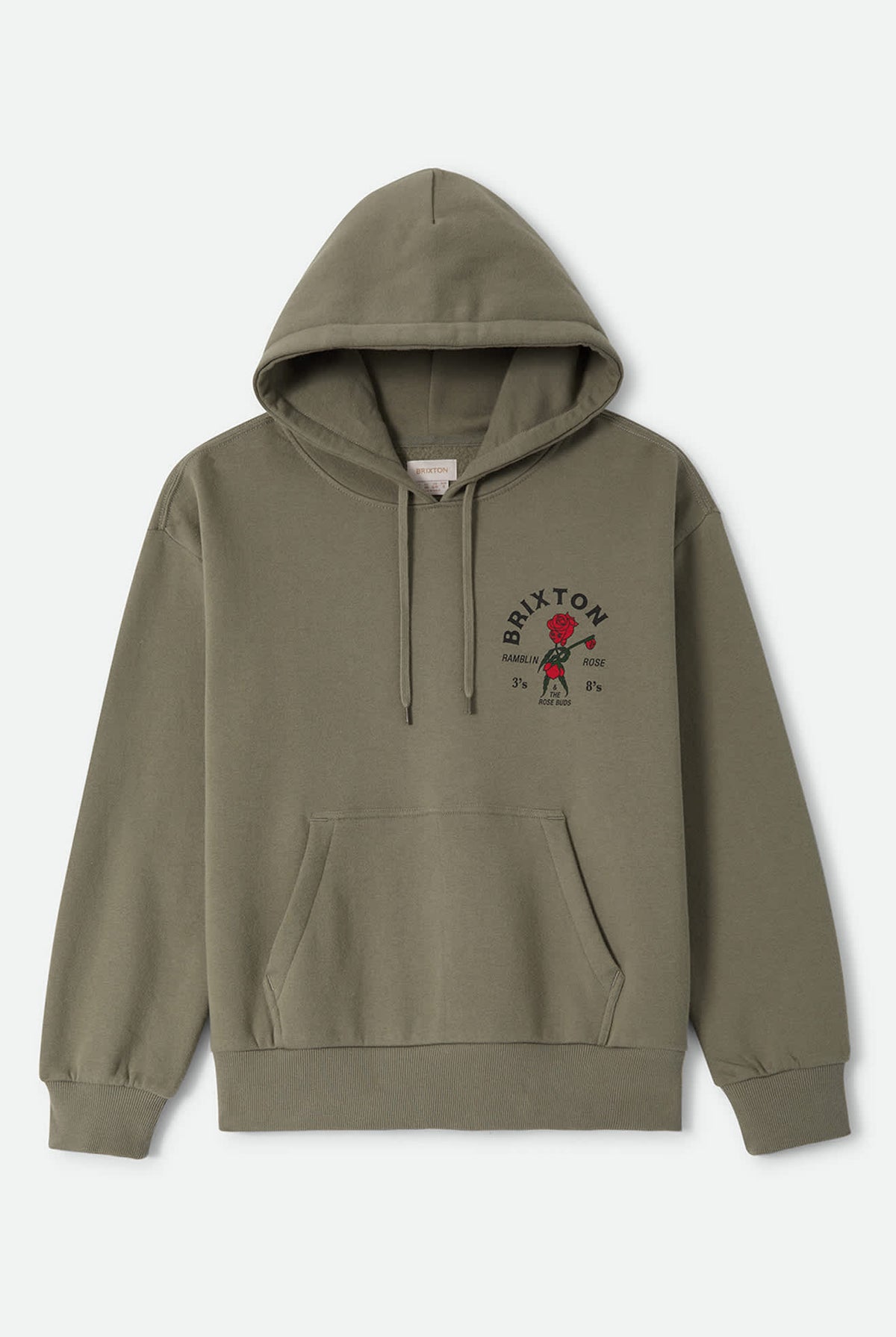 Women's Ramblin Rose Hoodie in the color Olive Surplus - Front Product View