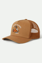 Unisex Stride Netplus Trucker Hat in the color Washed Copper/Washed Copper - Front Product View
