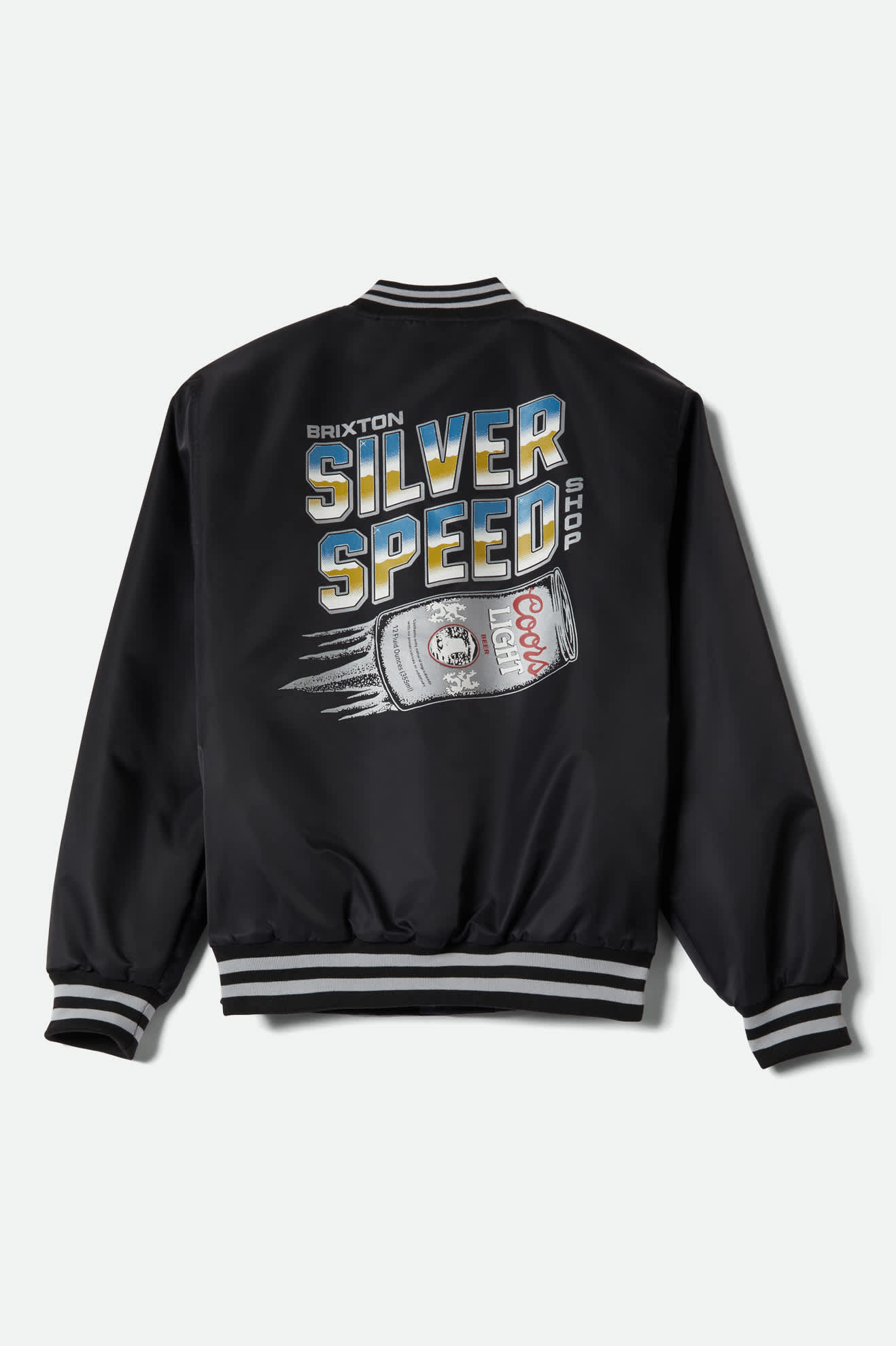 Men's Coors Light Silver Speed Shop Jacket in the color Black/Silver - Additional Laydown image