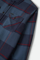 Men's Bowery Flannel in the color Bering Sea/Mood Indigo/Adrenaline Rush - Additional Laydown image