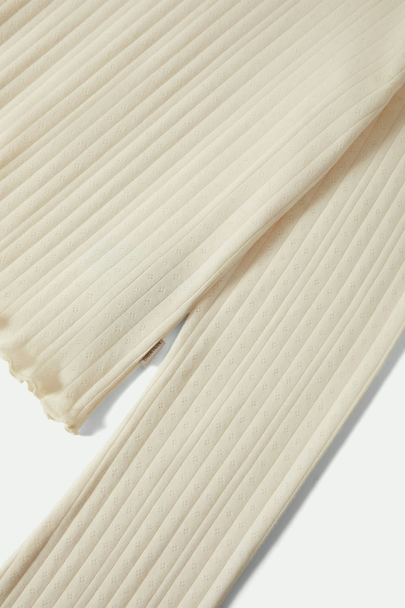 Women's Dolly Slim L/S Knit T-Shirt in the color Off White - Additional Laydown image