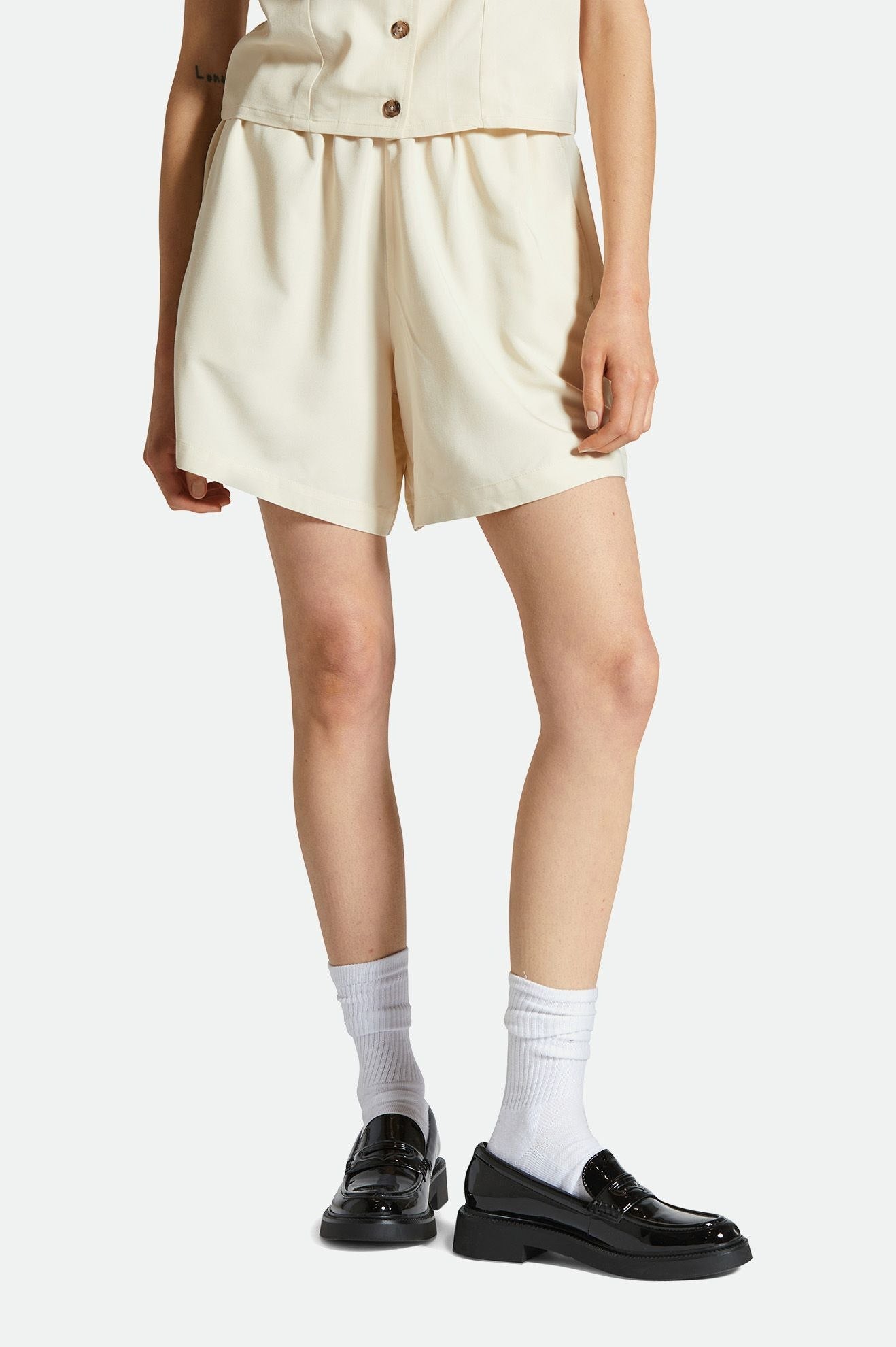 Women's Fit, Front View | Polanco Short - White Smoke