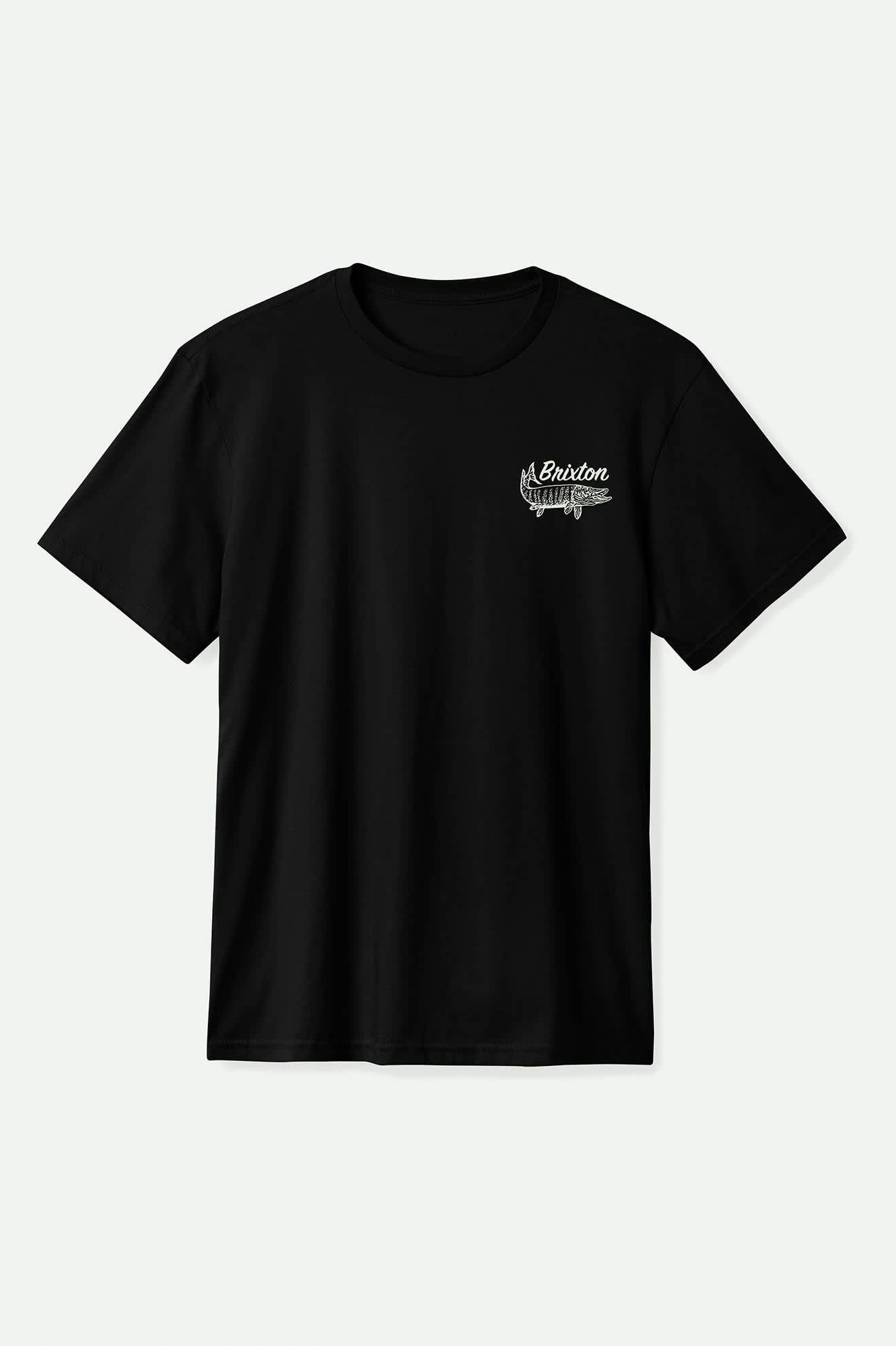 Men's Muskie S/S Standard T-Shirt in the color Black Worn Wash - Front Product View