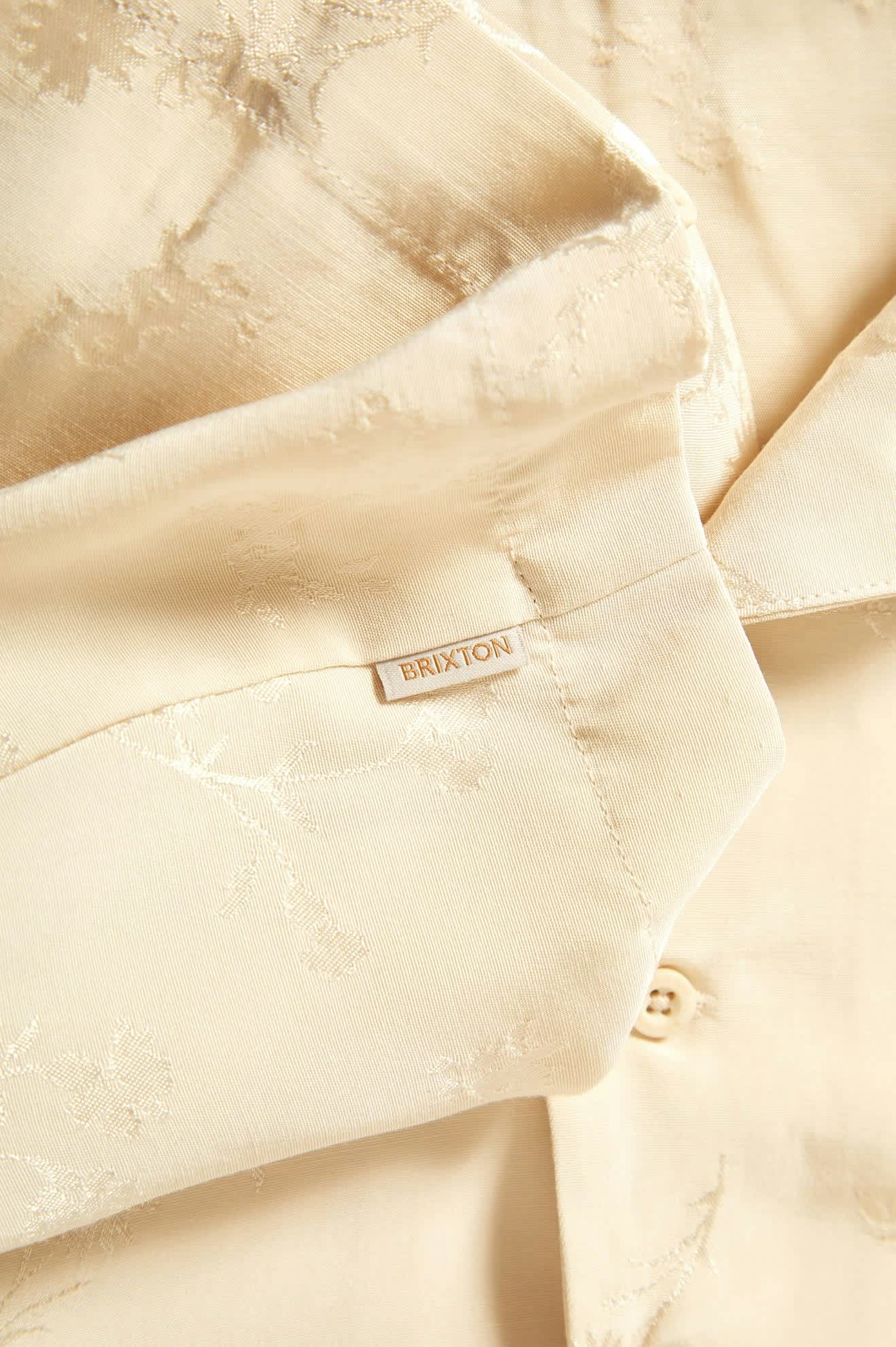 Women's Silky S/S Jacquard Button Down in the color Whitecap Floral Jacquard - Additional Style View