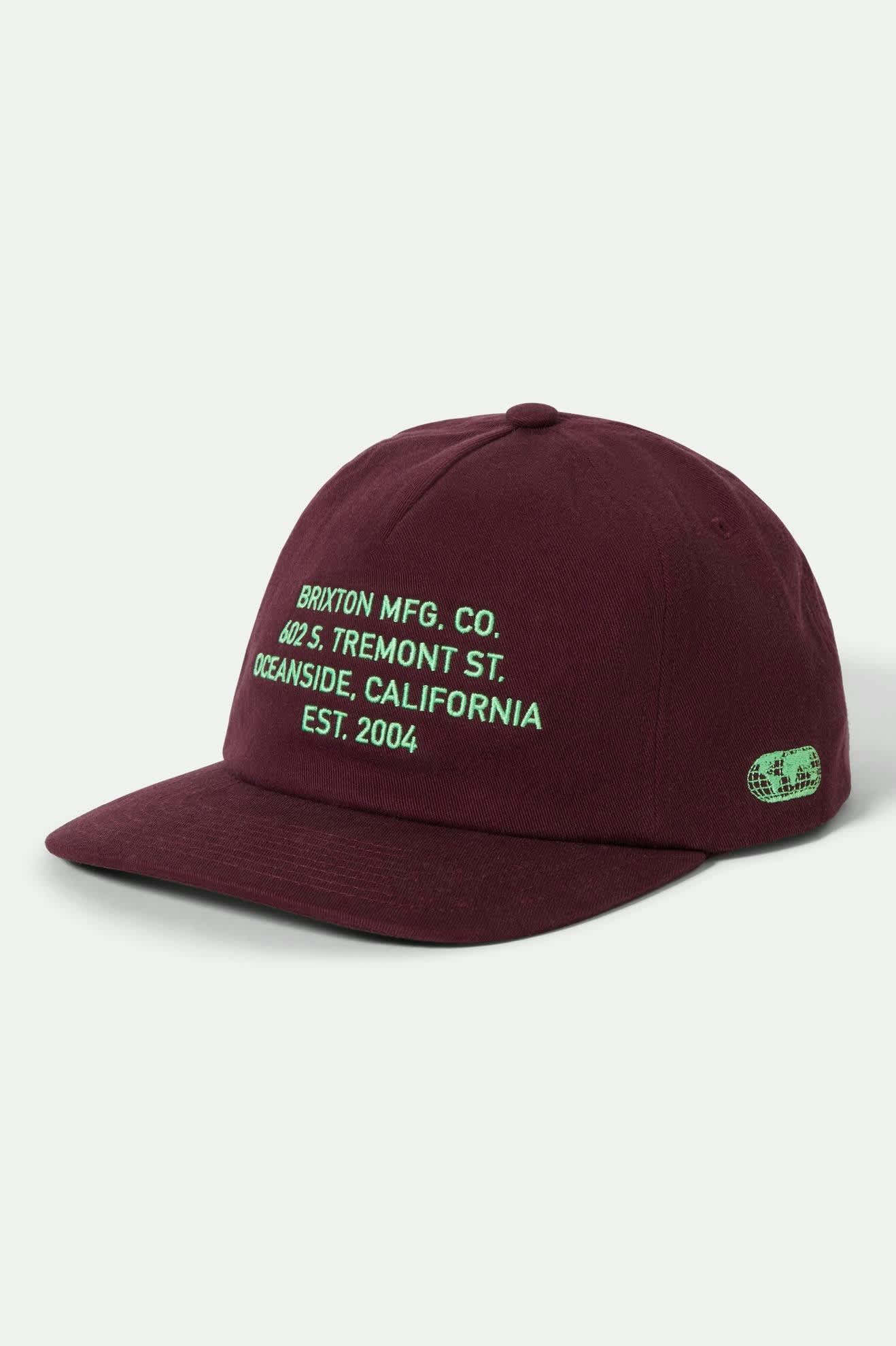 Unisex Union II Netplus Snapback in the color Port - Front Product View