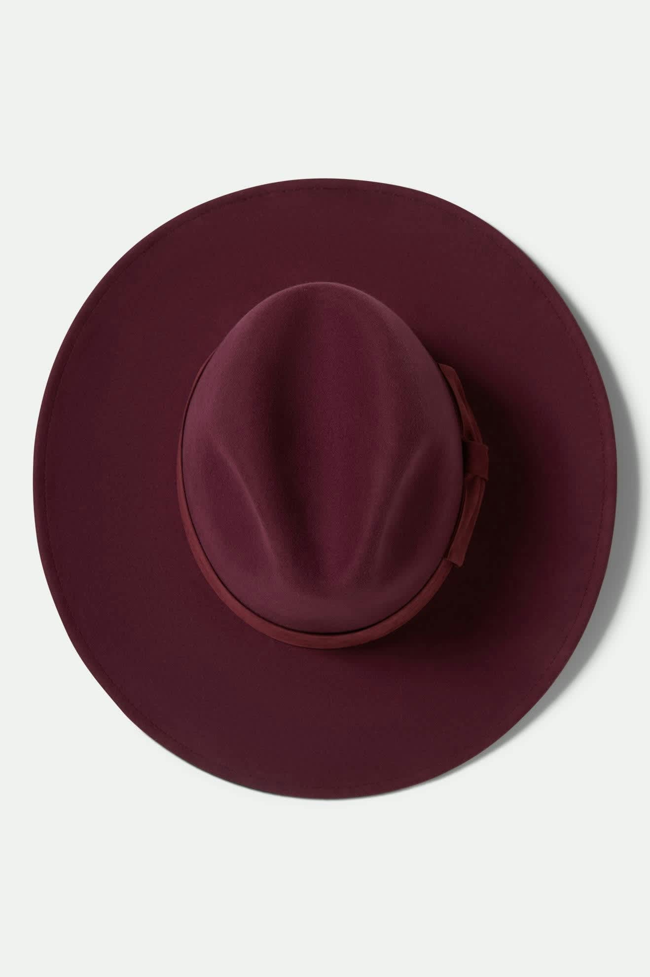 Women's Layton Comfort Fedora in the color Port/Port - Additional Laydown image