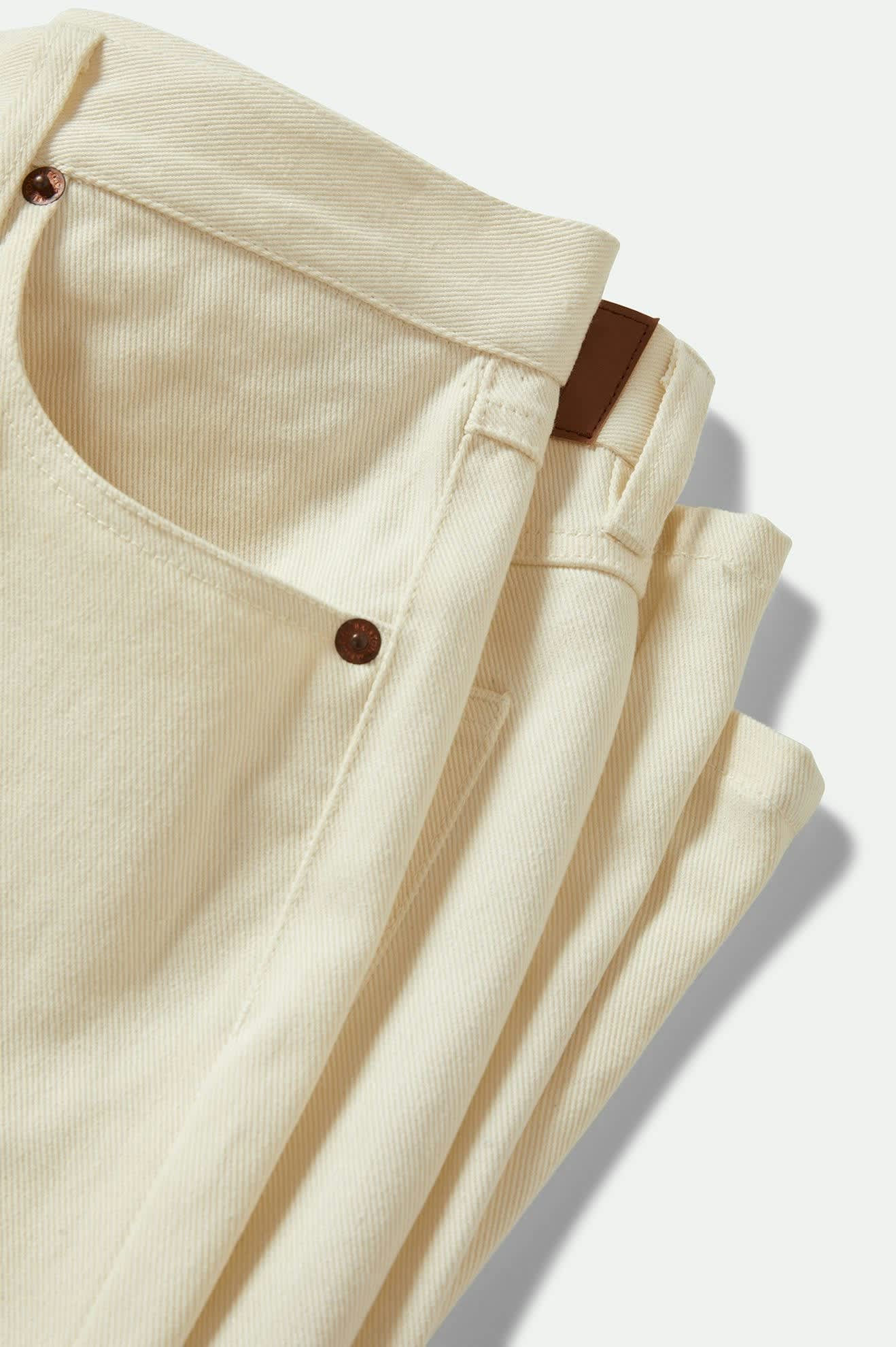 Women's Margo Cropped 5-Pocket Pant in the color Off White - Additional Laydown image