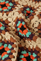 Women's Crochet Knit Kimono in the color Multi Color - Additional Laydown image