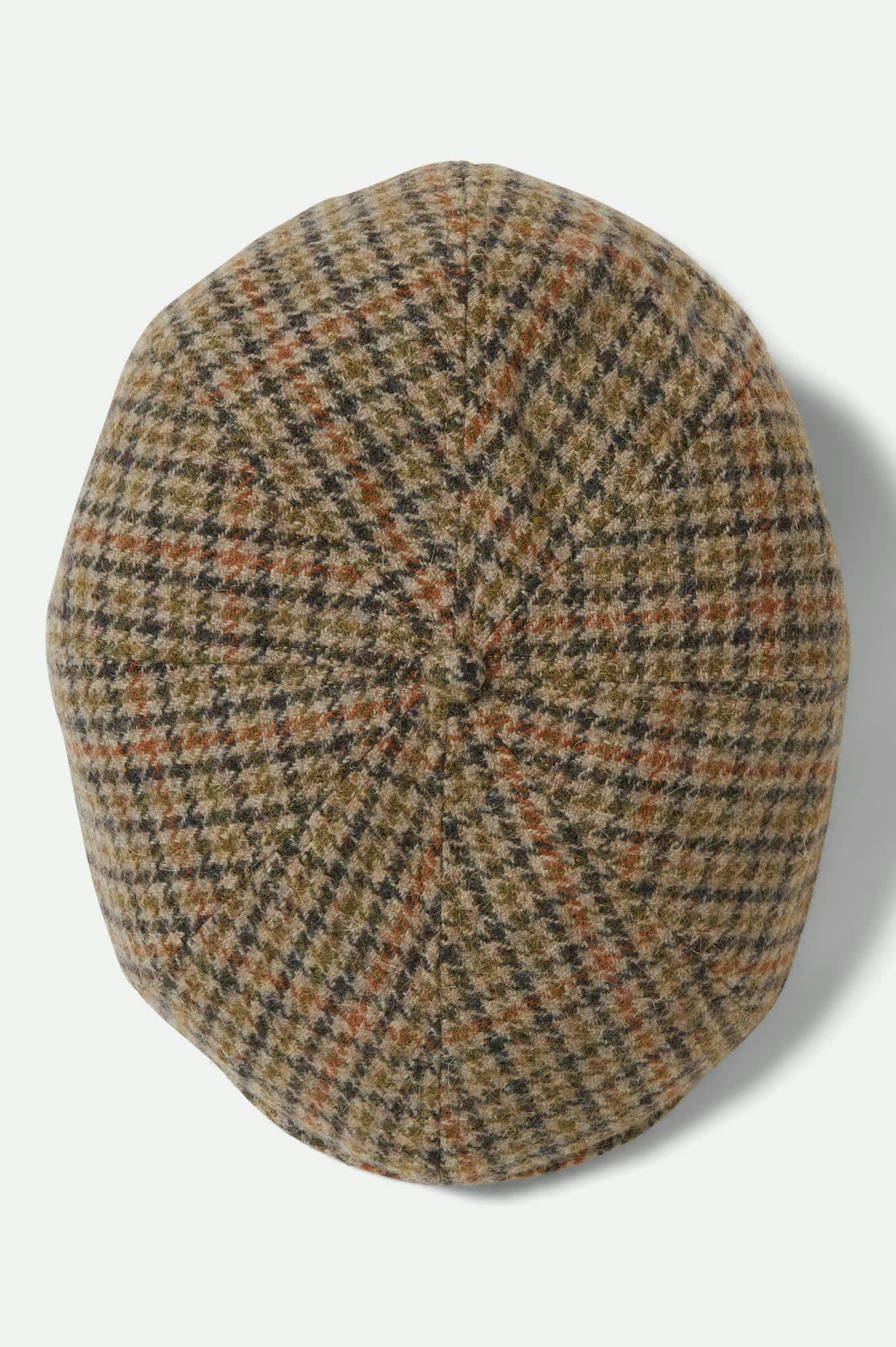 Unisex Brood Newsboy Cap in the color Oatmeal/Charcoal Houndstooth - Additional Laydown image