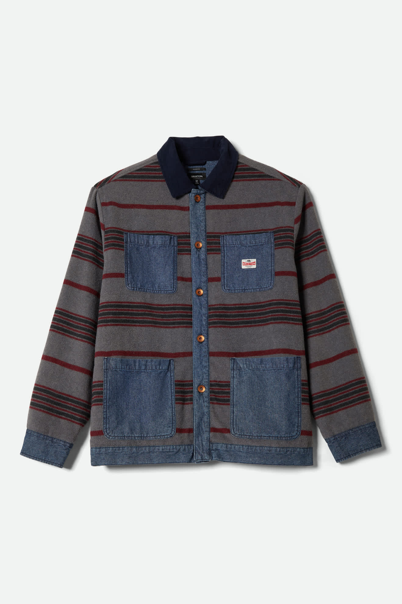 Men's Altered Threads Chore Coat in the color Medium Wash Denim - Front Product View