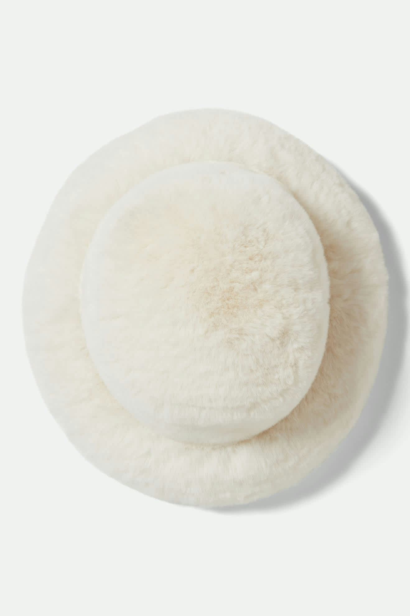 Women's Dion Packable Winter Bucket Hat in the color Off White - Additional Laydown image