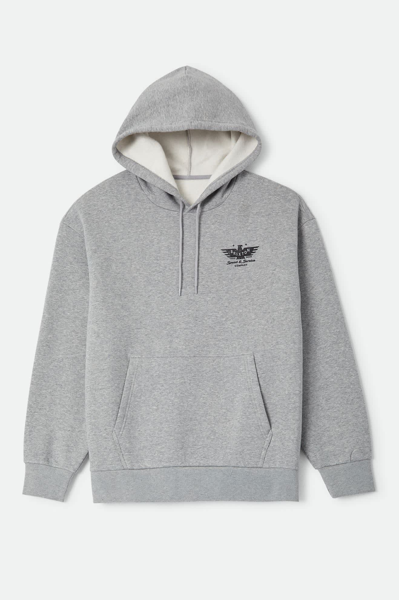 Men's Ewing Hood in the color Heather Grey - Front Product View
