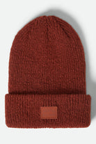 Women's Woodburn Women's Tall Brushed Beanie in the color Terracotta - Front Product View
