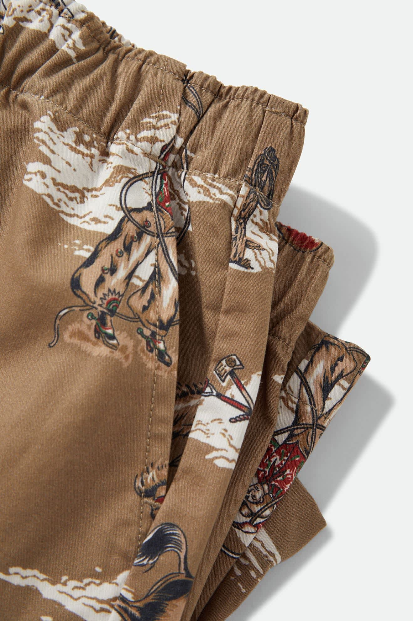 Women's Everyday Women's Short in the color Mid Century Cowboy Print - Additional Laydown image