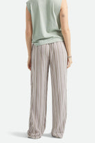 Women's The Alley Lounge Pant in the color Worn In Robust Red Stripe - Women's Back View