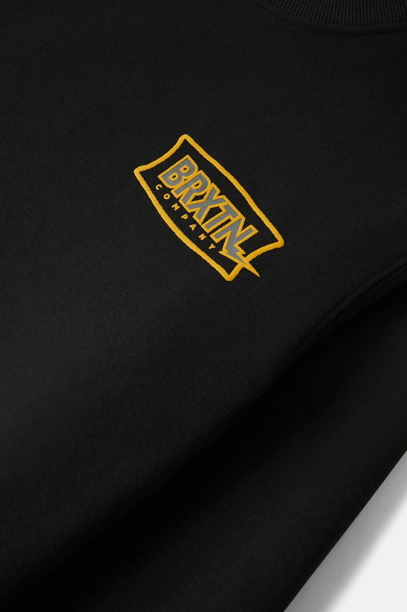 Men's Lightening Crew in the color Black - Additional Laydown image