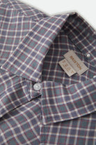 Women's Wayne Women's Shirt in the color Soft Navy Plaid - Additional Laydown image