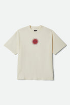 Men's Zephyr Short Sleeve Oversized Shirt in the color Cream - Front Product View