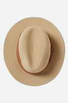 Unisex Roma Straw Packable Fedora in the color Natural/Bronze - Additional Laydown image