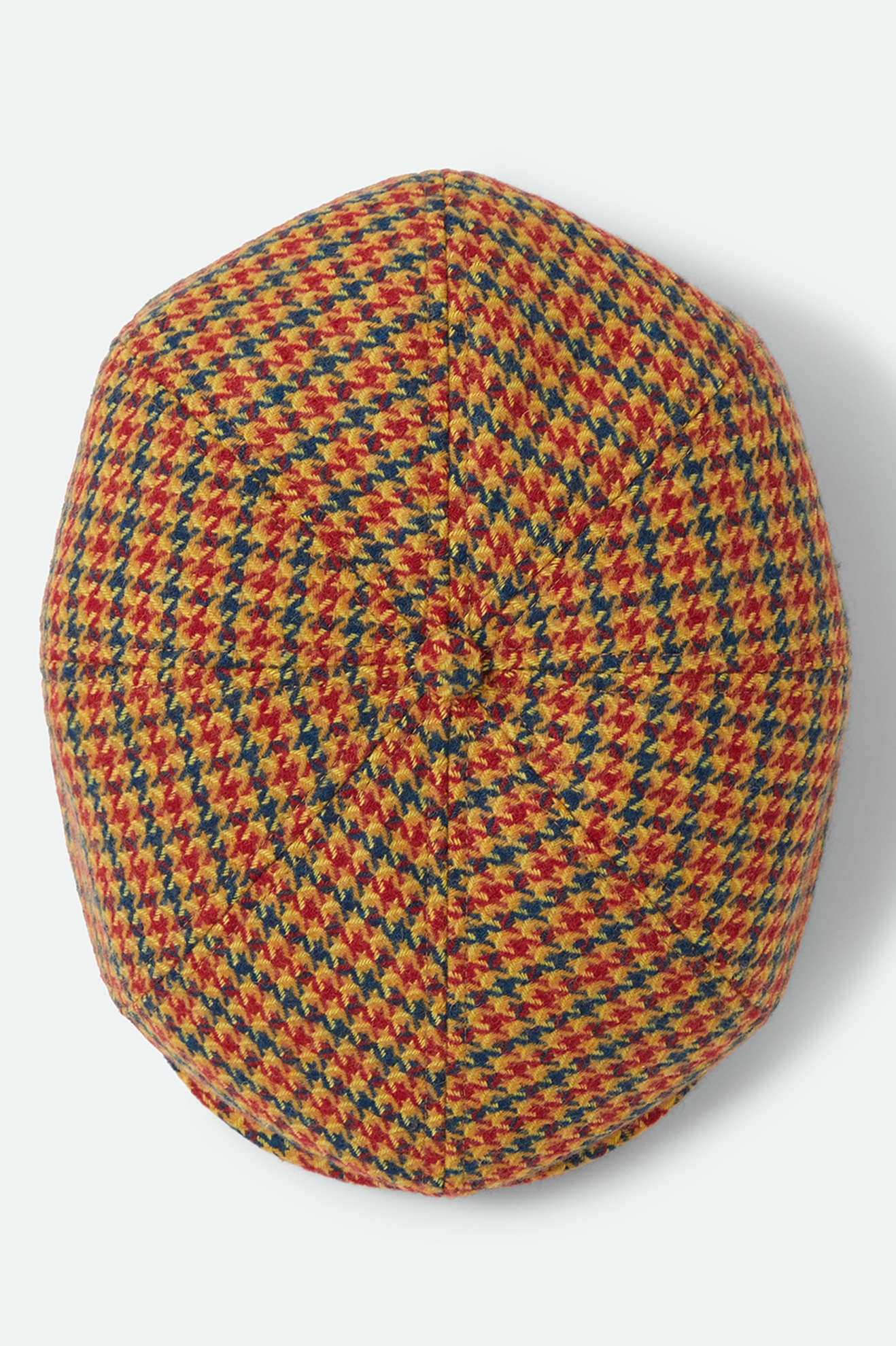 Unisex Brood Newsboy Cap in the color Taupe/Orange/Royal - Additional Laydown image