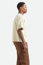 Men's Boxy Short Sleeve Baseball T-Shirt in the color Whitecap/Primal Green - Additional Fit image