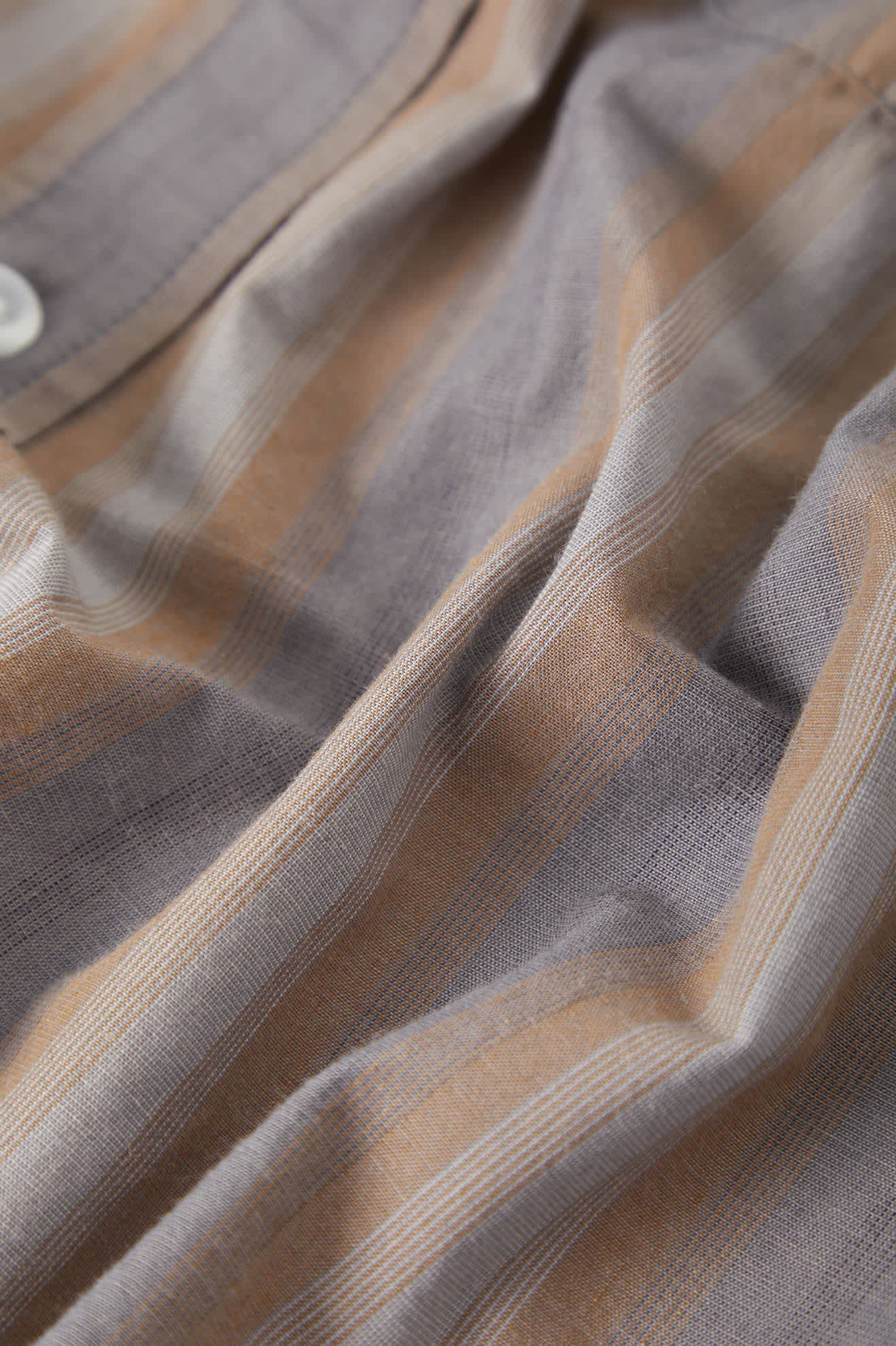 Men's Cru Shirt in the color Charcoal Shadow Stripe - Additional Laydown image