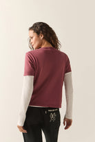 Women's Carefree Organic Garment Dye Perfect T-Shirt in the color Wild Ginger - Women's Back View