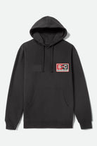 Men's BC Mfg Patch Full Zip Hoodie in the color Black - Front Product View