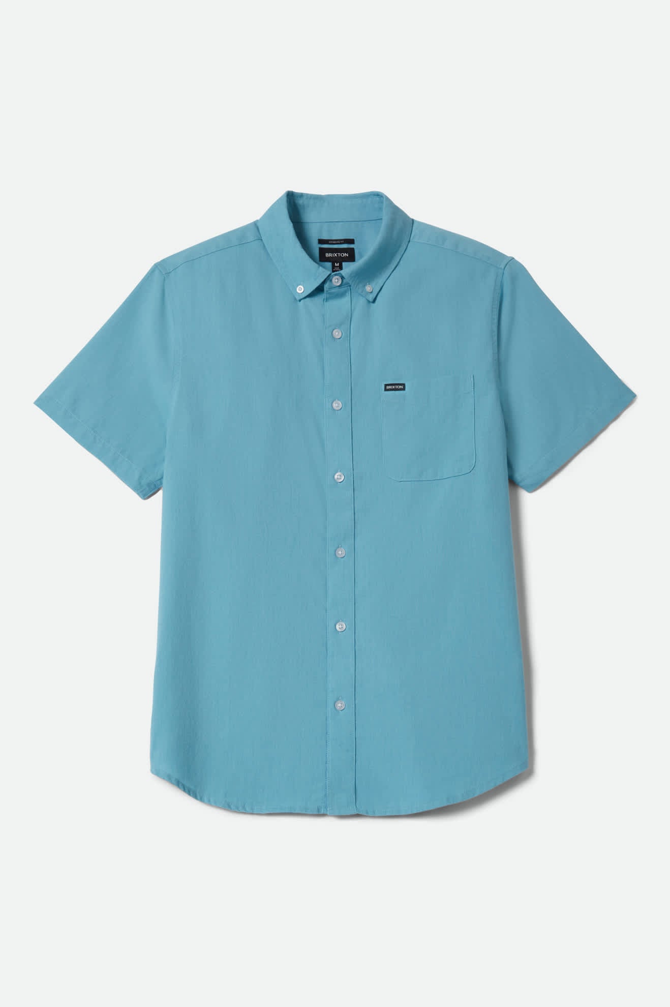 Men's Sanford Oxford Short Sleeve Shirt in the color Blue Aura - Front Product View