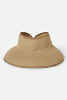 Women's Ivy Packable Straw Visor in the color Tan - Front Product View