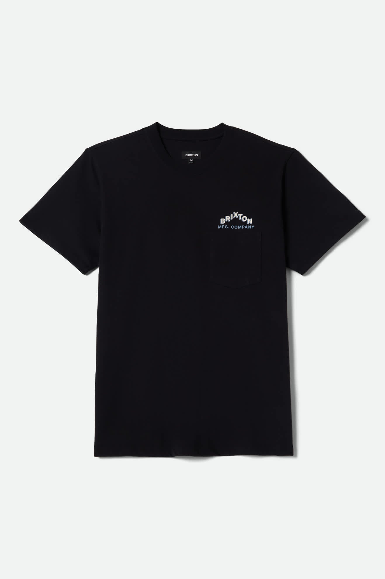 Men's Roman Short Sleeve Pocket Shirt in the color Black - Front Product View