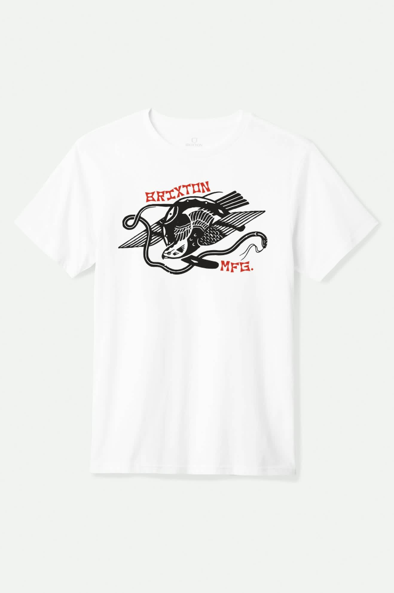 Men's Combat S/S Standard T-Shirt in the color White - Front Product View