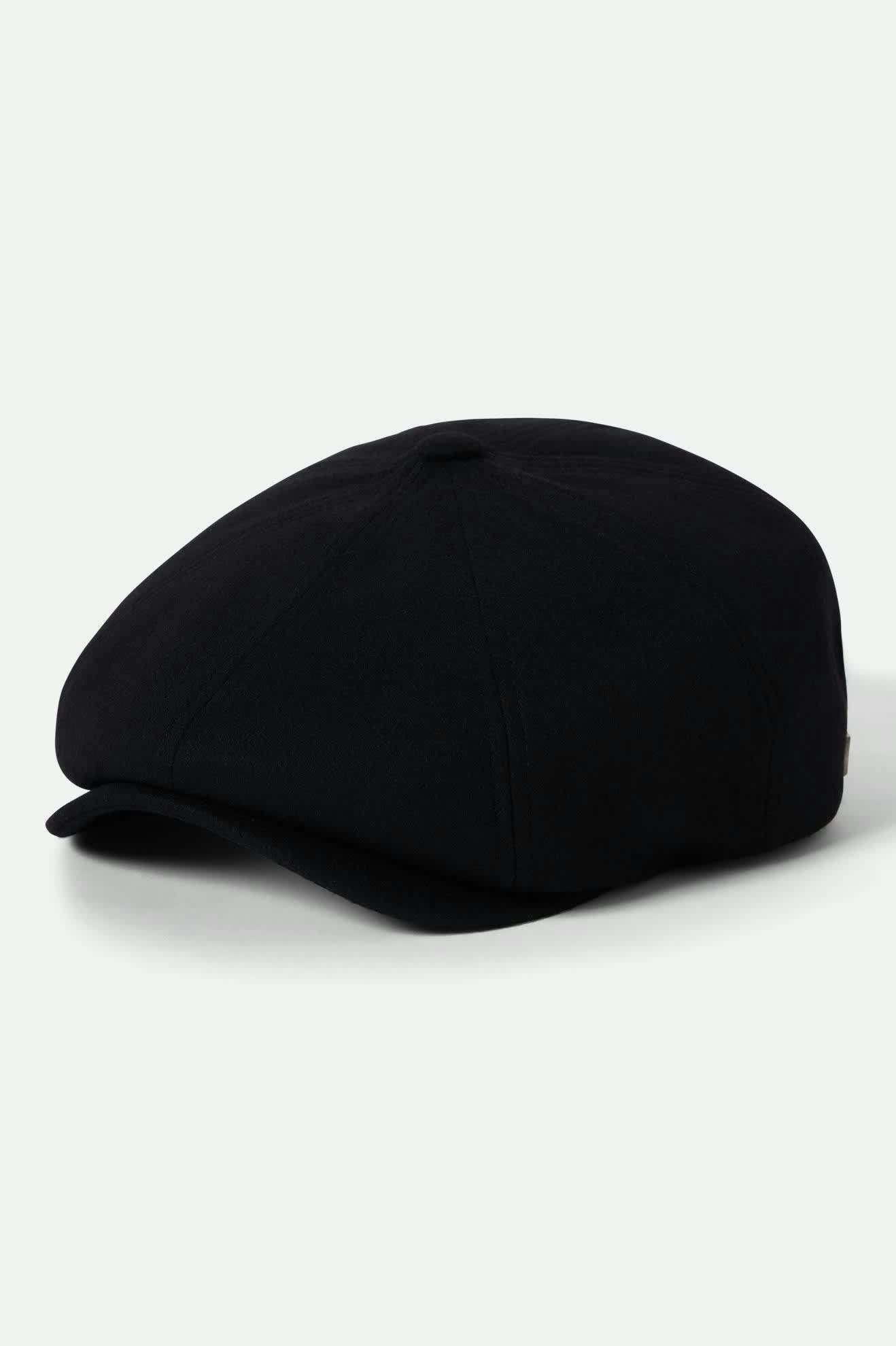 Unisex Brood Flannel Snap Cap in the color Black/Moss - Front Product View