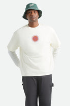 Men's Zephyr Short Sleeve Oversized Shirt in the color Cream - Men's Front View