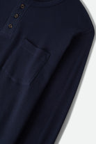 Men's Baseline Waffle Knit Top in the color Navy - Additional Laydown image