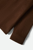 Men's Selden Soft Brushed Flannel in the color Pinecone Brown Pinestripe - Additional Laydown image