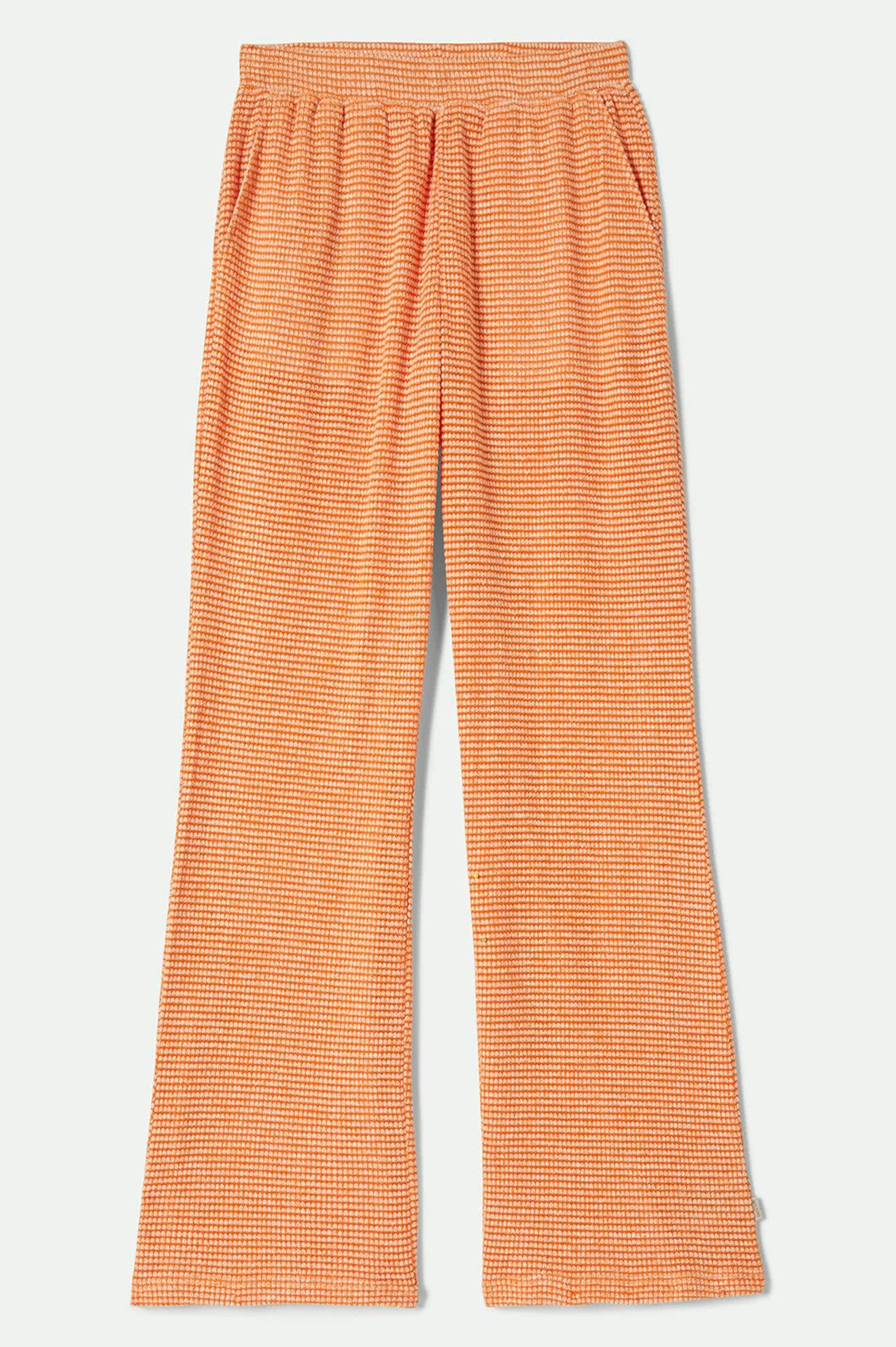 Women's Maude Mesh Lounge Pant in the color Tangerine - Front Product View