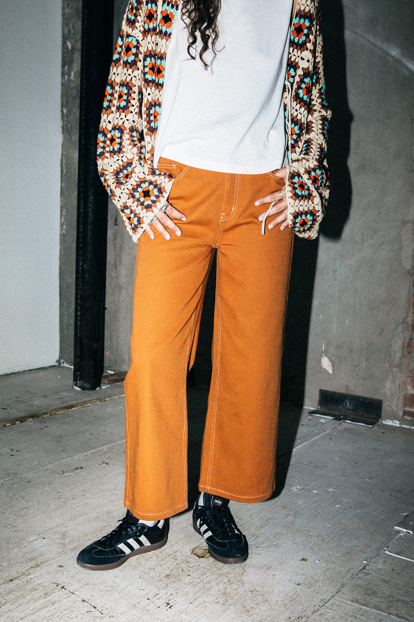 Women's Crochet Knit Kimono in the color Multi Color - Men's Lifestyle image